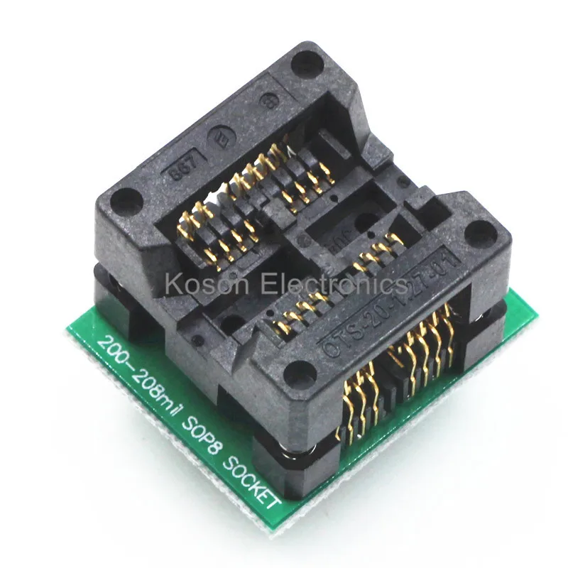 

double SO8 SOP8 to DIP16 Programmer adapter Socket 200mil 208mil