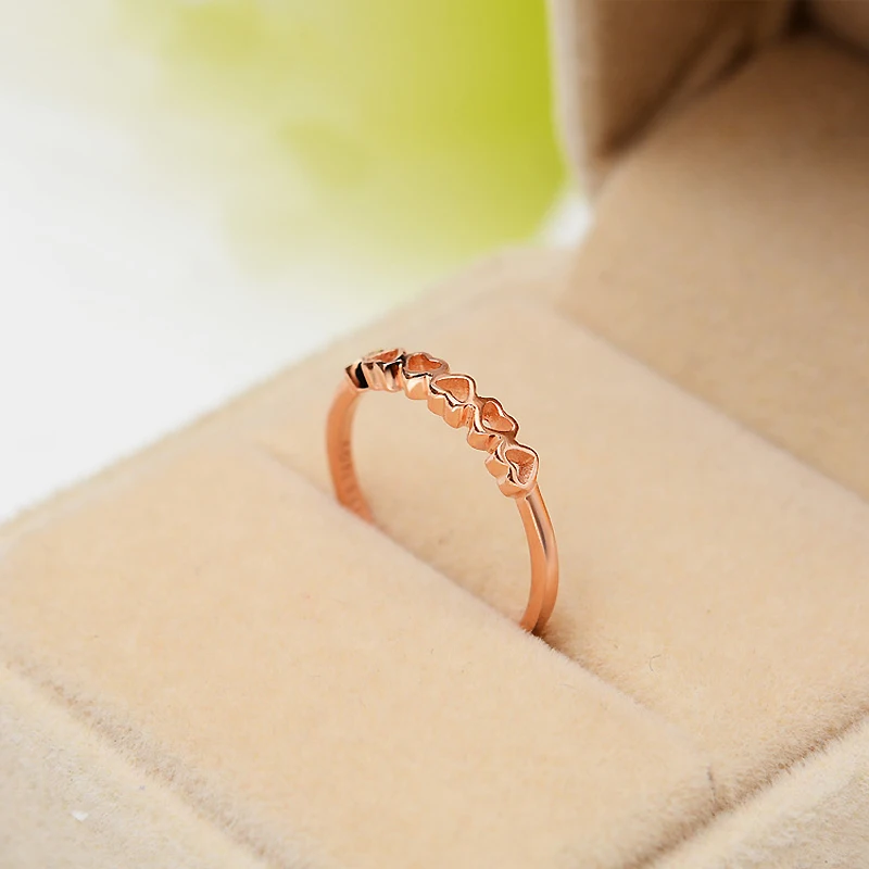 Cutout Little finger ring for woman opening 925 sterling silver hart ring for girl gift