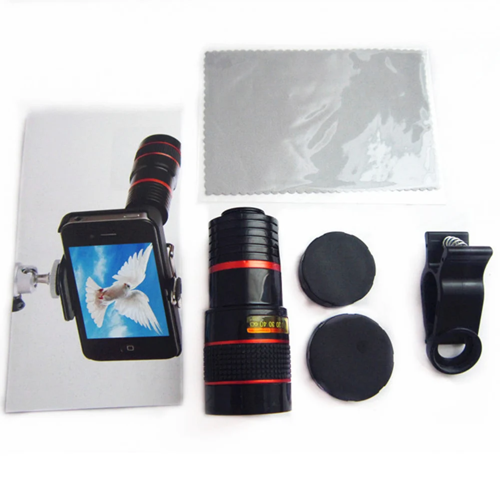 Универсальный зажим 8X 12X 20X зум телескопический объектив для мобильного телефона телефото внешний смартфон объектив камеры для iPhone Sumsung huawei