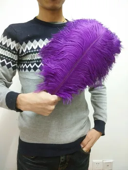 

50 pc quality purple ostrich feathers, 14-16 inches / 35-40 cm, DIY wedding decorations