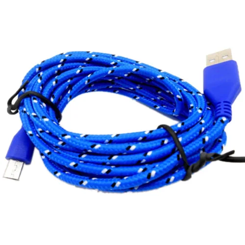 Мини USB кабель для передачи данных и синхронизации шнур в оплетке 3 м сотового