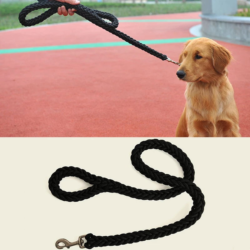 Braided Pet Dog Leashes Solid Nylon Dog Leash for Medium sized Large