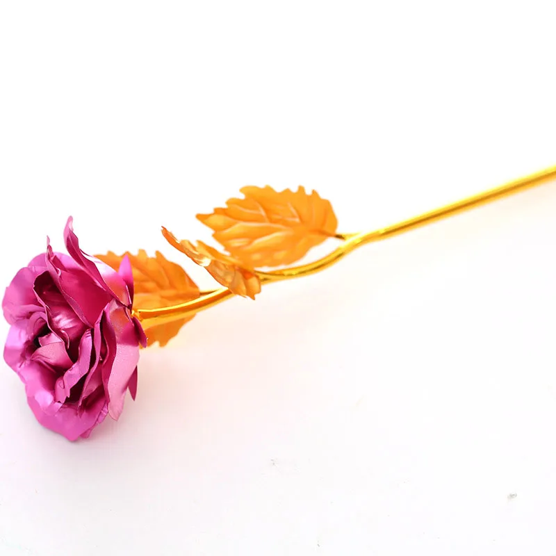 

1 pc 24k Gold Rose Foil Plated Rose Gold Rose Flower lover's Rose artificial flower FOR Wedding Decoration Valentine's Day Gift