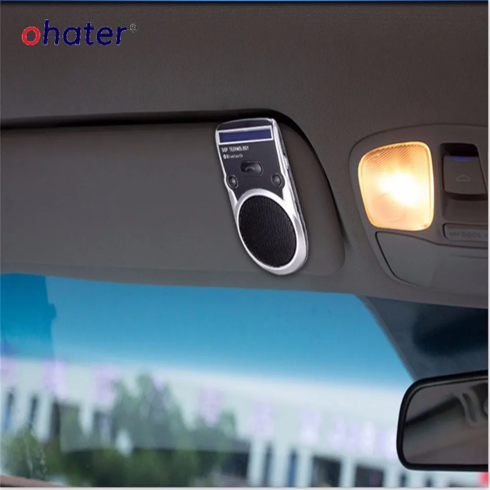 Ohater Powered Громкая связь беспроводной Bluetooth Handsfree автомобильный комплект для мобильного телефона Hands Free в автомобиле для iPhone