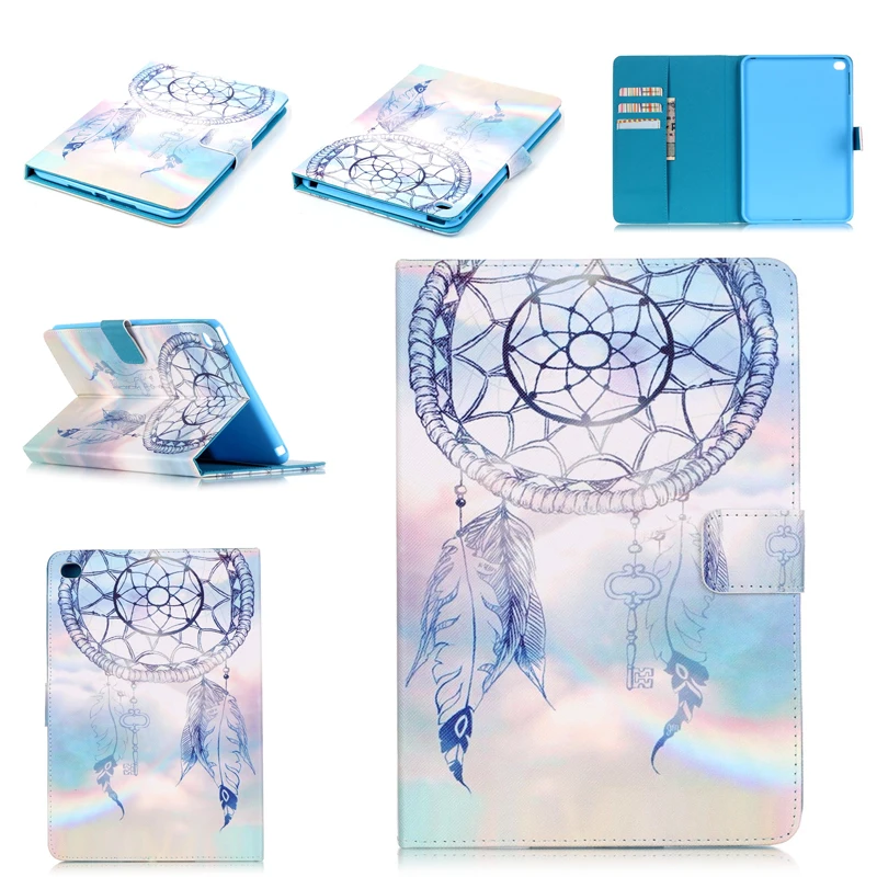 

For Samsung GALAXY Tab A 8.0 T380 Finger Setting sun Wind chime Flower PU Leather cases for Samsung T385 8 inch Cover Table
