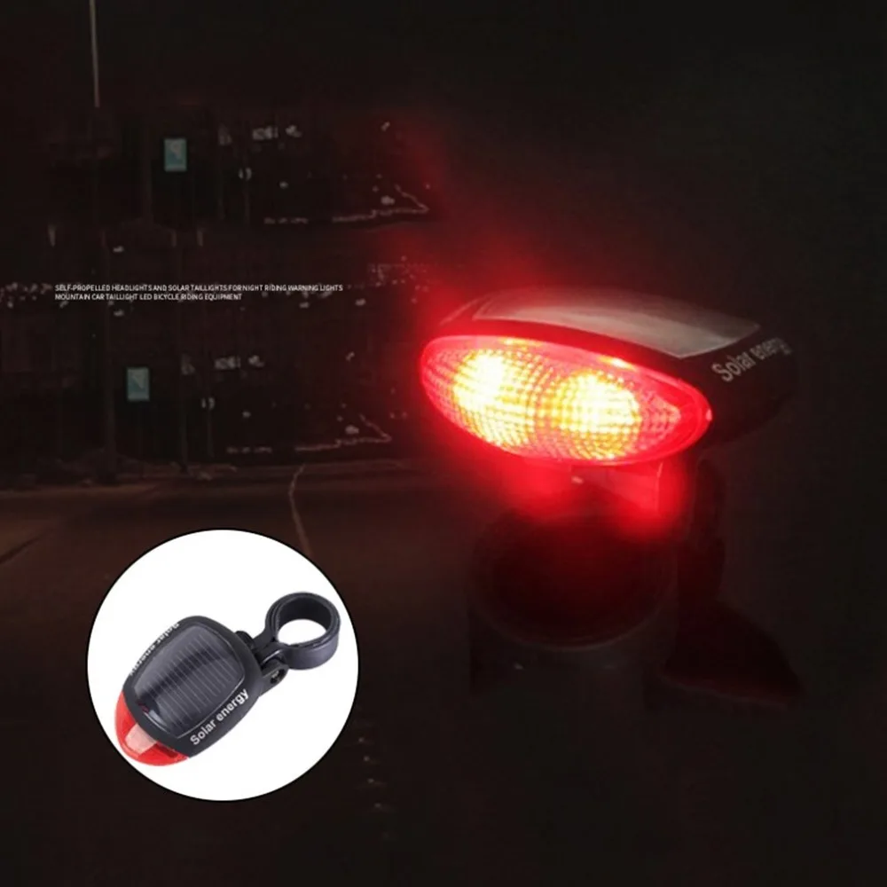 High Bright Solar Powered Bike Light Bicycle Taillight Waterproof LED Cycling Bicycle Night Safety Rear Light Back Lamp Hot Sale