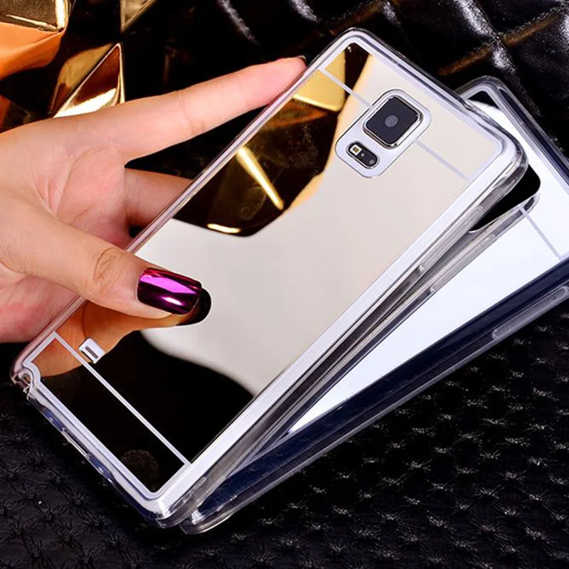 

Luxury Mirror Cover For Samsung Galaxy Note 3 4 5 Note3 Note4 Note5 Duos Case Casing Soft Silicone Ultrathin Bling Glitter