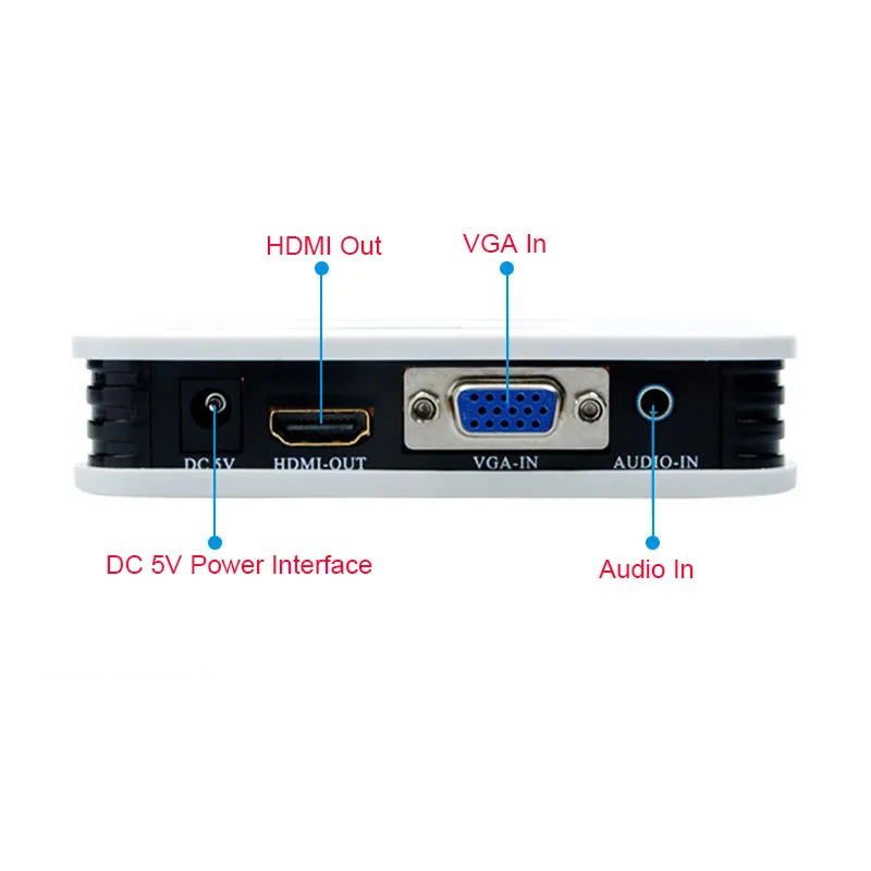 VGA в HDMI 1080 P HD HDTV видео преобразователь коробка адаптера VGA аудио в HDMI Выход для ТВ Монитор Проектор
