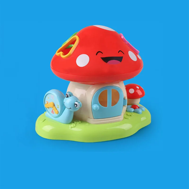  Children's toy cute music mushroom house puzzle baby game table early education voice Board game to