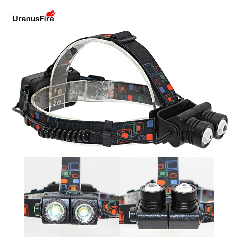 

Uranusfire 3000LM Rechargeable LED Headlamp 18650 torch Flashlight high power XPE-T6 headlight Fishing Hunting Light