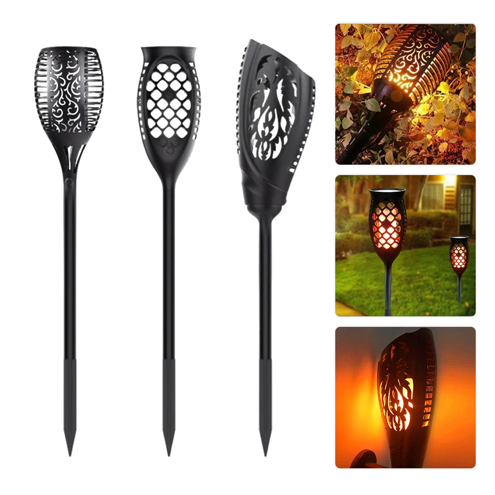 

TSLEEN Solar Powered LED Flame Lamp Waterproof 96 99LEDs Dancing Flickering Torch Light Solar LED Fire Lights Garden Decoration