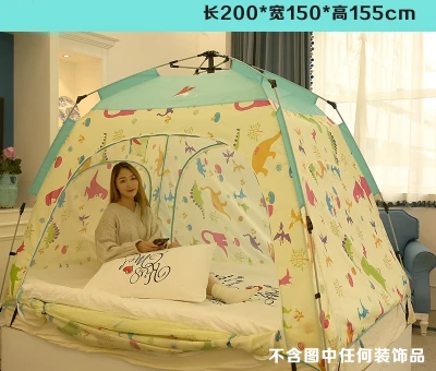 Новая автоматическая Крытая кровать для взрослых и детей, ветронепроницаемые палатки от комаров, летняя палатка - Цвет: Cartoon 3