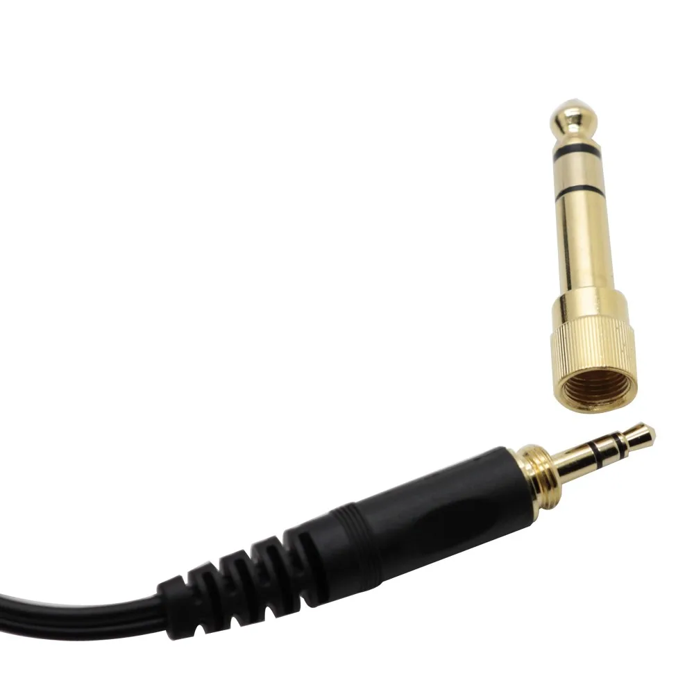 Audio Cable for Sennheiser HD520 HD530 HD540 Headphones 3.5/6.35mm Jack Plug
