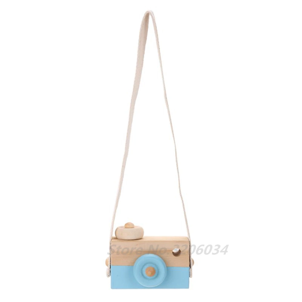 Toy Camera Cute Cartoon Baby Wooden Toy Kids Creative Neck Camera Photography Prop Decoration Children Playing House Tool (14)