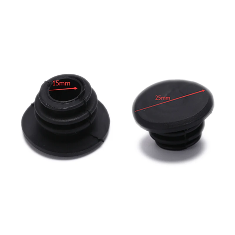 4X Bike Black Mini Rubber Grip Handlebar Bar End Plugs Stoppers Caps PN