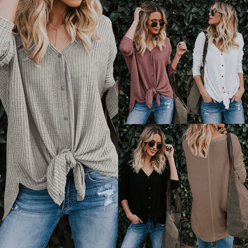 

Hot Summer Autumn 2018 Plus Size 2XL White Shirt Female V Neck Long Sleeve Shirt Fashion Bodycon Leisure Blouse Tops