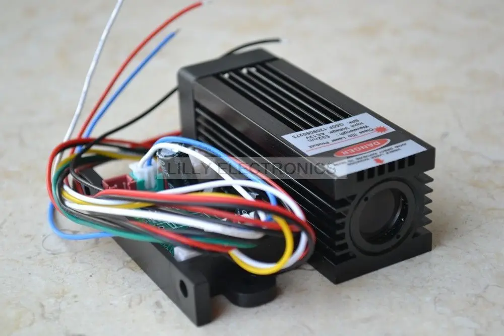 

Fat луч 60 мВт 532 нм зеленый лазерный диодный модуль TTL 12V 35x35x80mm