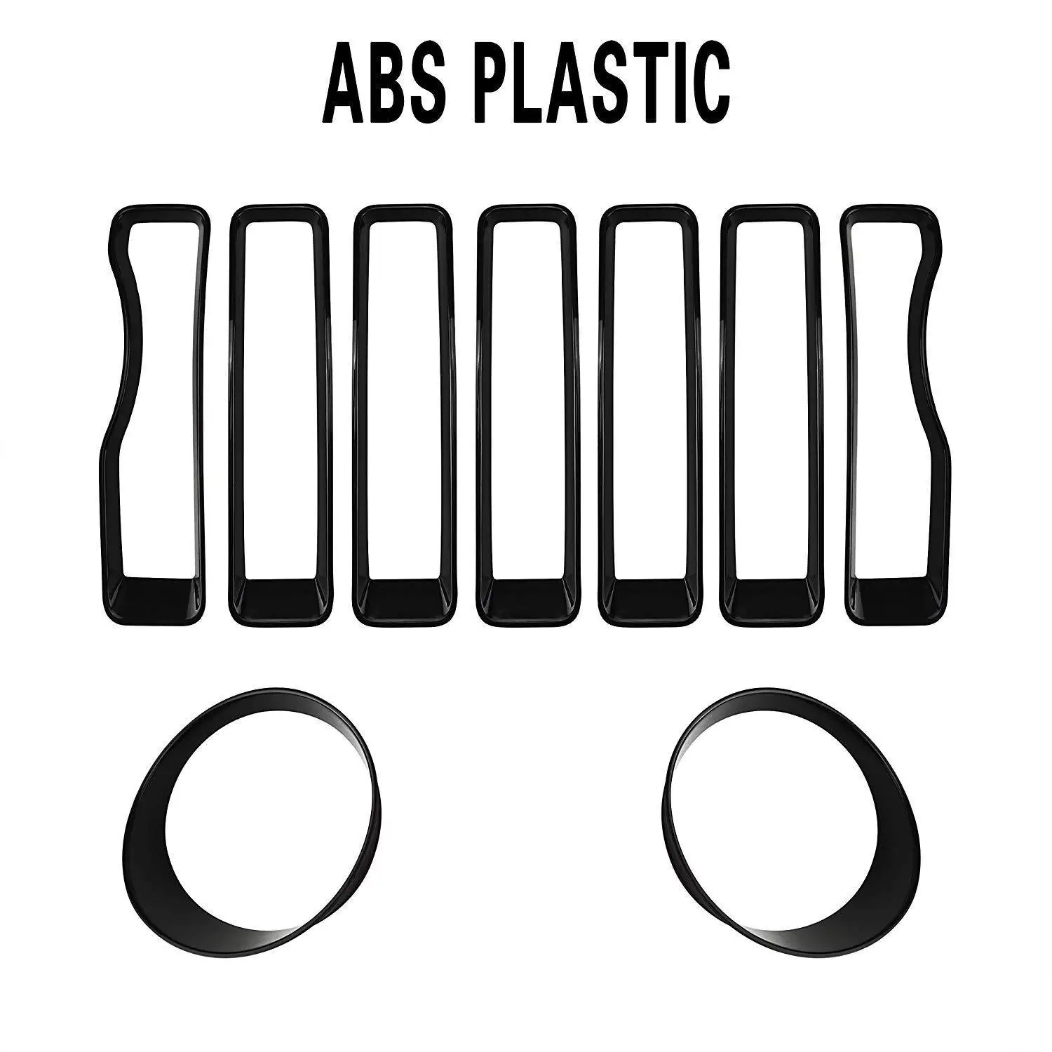 Новые 9 шт. передние решетчатые вставки+ Налобные накладки комплект для Jeep Wrangler JL Rubicon аксессуары