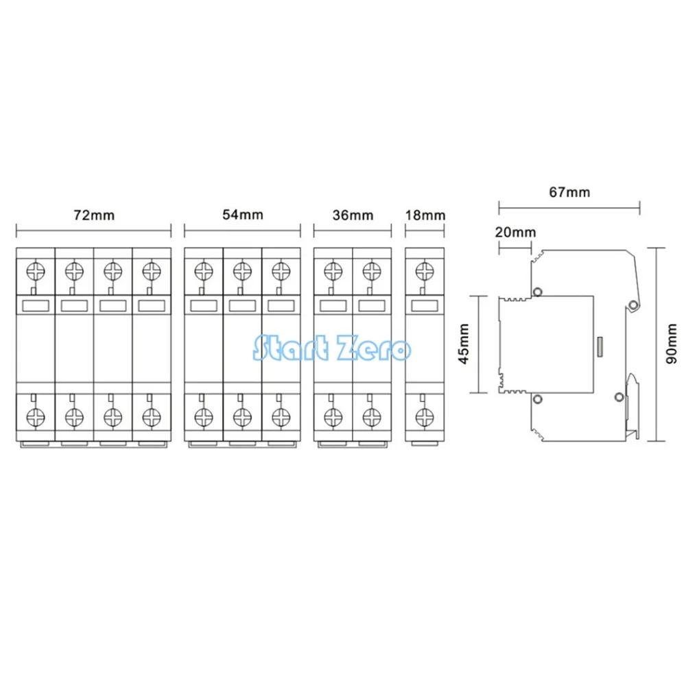 Высокое качество 4P SPD 420V 30KA~ 60KA дом стабилизатор напряжения защитное Низковольтное устройство 3P+ N