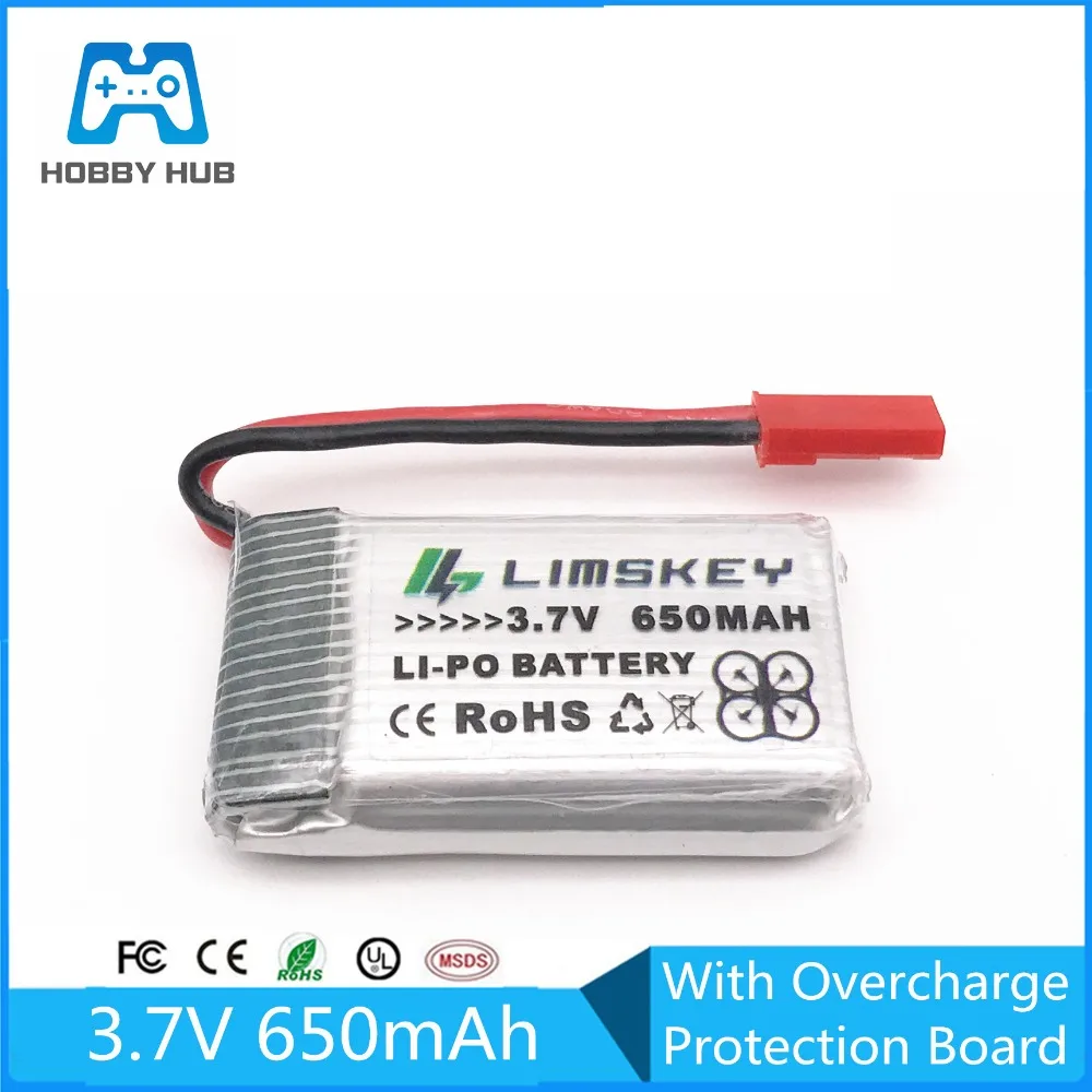 3.7V 650mah Lipo Battery For Cheerson CX-30 Tanco M68 quadrocopter 3.7 V 650 mAH JST Plug Battery 852540