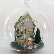 3 шт. джунгли вилла миниатюрный кукольный домик стекло DIY Мини проектор для домашнего стеклянный шар Ручная игрушка дом с светодиодный свет