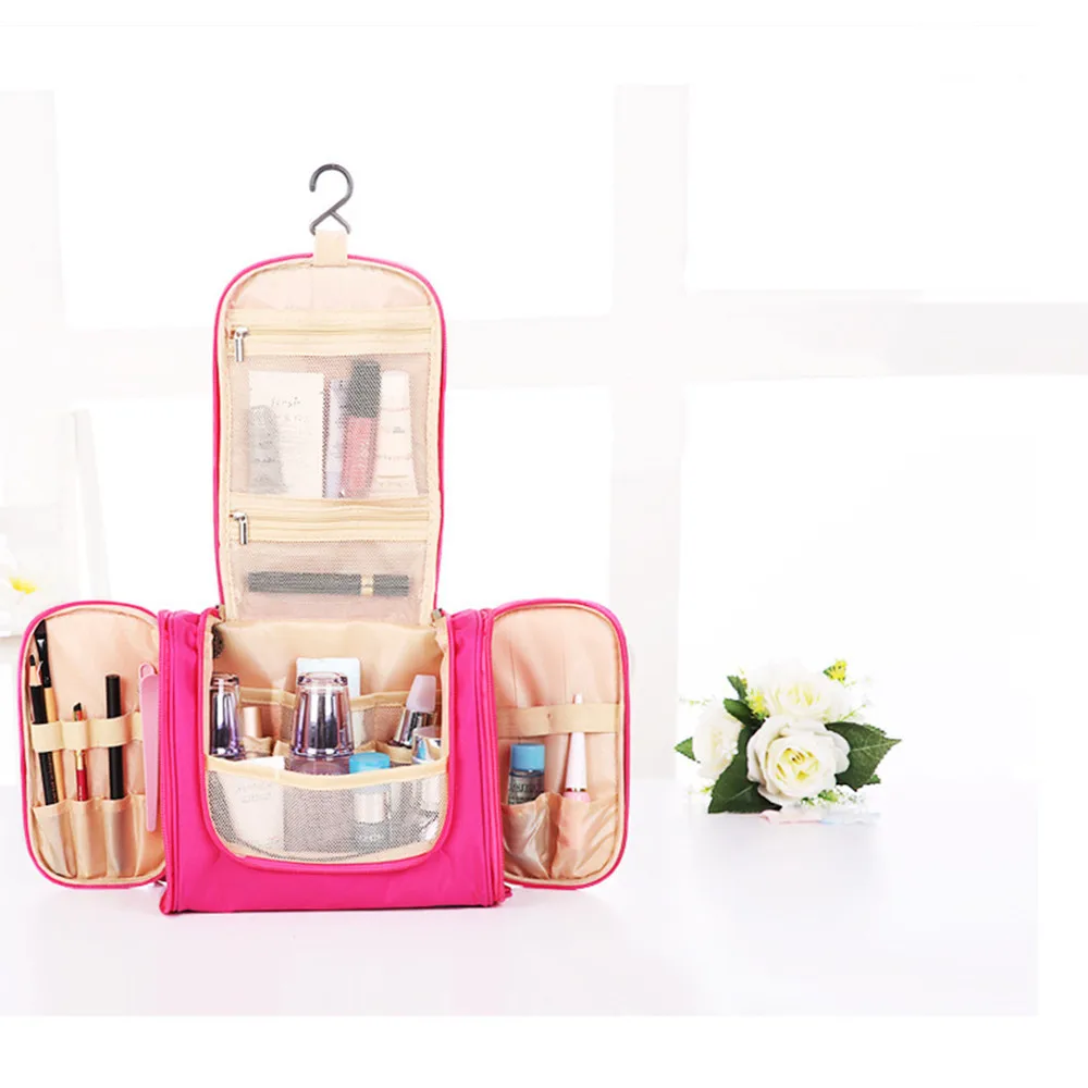 

2019 New cosmetic bag Women large capacity Travel bag portable with hook wash bag Makeup Pack Travel Ladies Pouch Handbag#H20