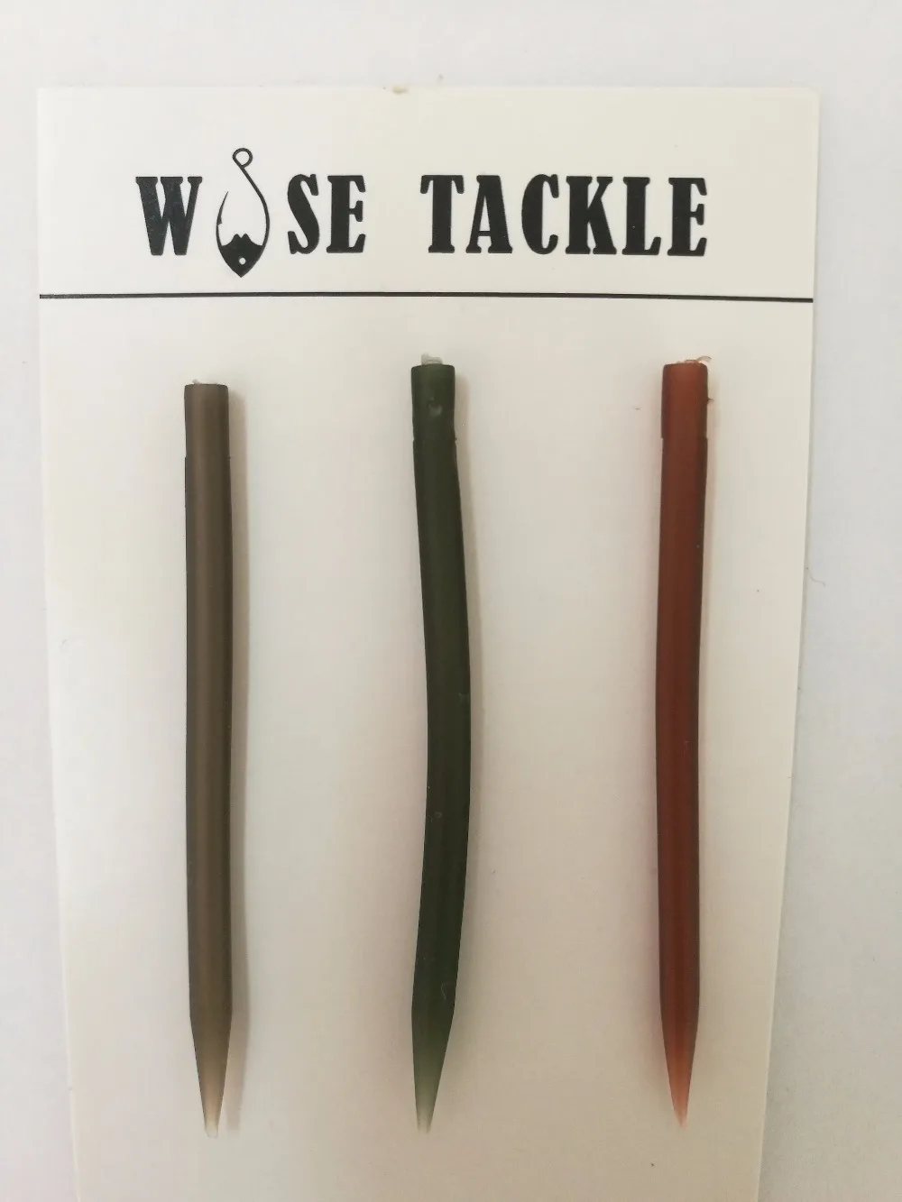 

50PCS Wise Tackle Anti Tangle Rig Sleeves (stiff) in Green / Brown in 54mm for Carp Fishing Tackle Terminal Rig End