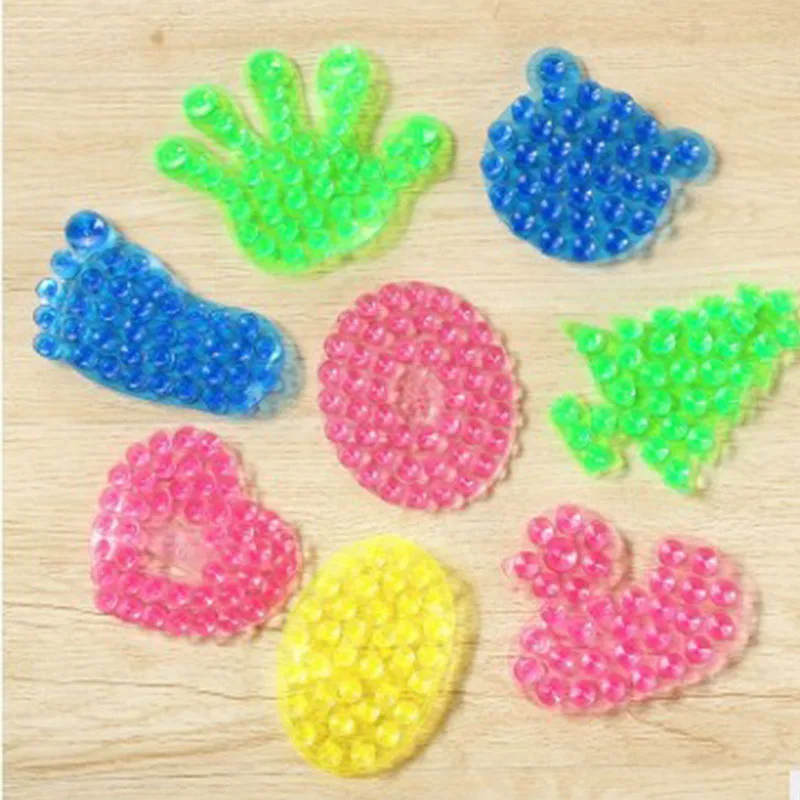 

Summer Random Style Cartoon Babys Bath Toys Double-sided Space Sucker Magic Suckers Kids Water Toys For Bathroom Suctions Up Toy