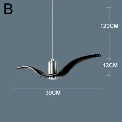 Подвесные светильники с птицами, винтажная лампа, смоляная птица, тканевый абажур для кухни, освещения, кабинета, столовой, ретро, лофт, подвесной светильник - Цвет корпуса: Black B