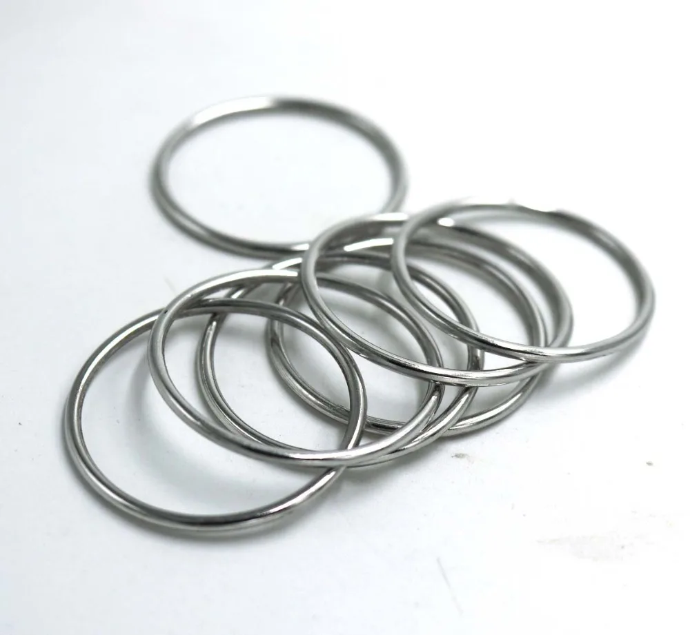 

30mm round clothing accessories waist plastic silver/black round belt buckle ring10pcs