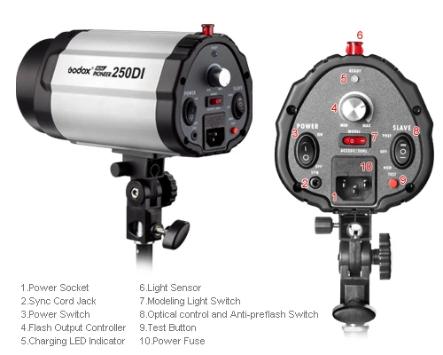 GODOX 160WS 160W Профессиональная Фотостудия вспышка стробоскоп осветительная лампа