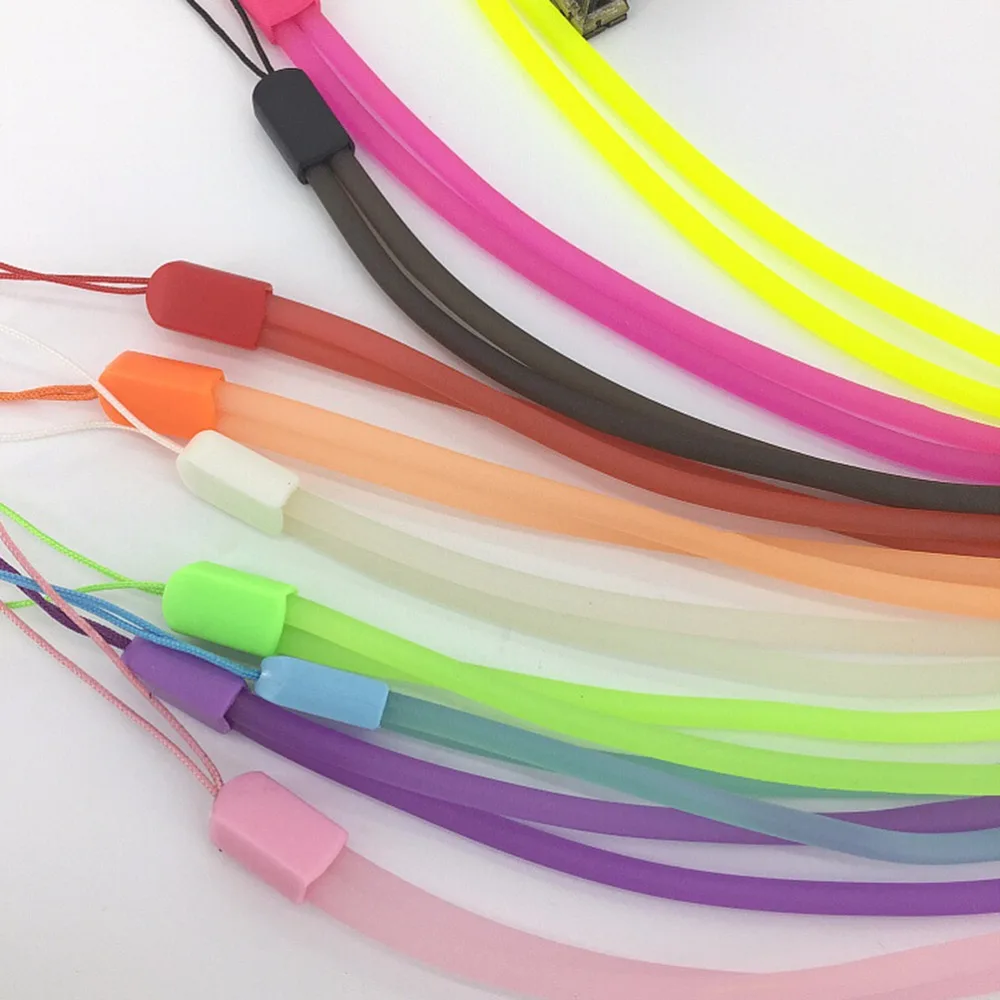 10 قطعة/الوحدة مضيئة الحبل للجوال هاتف محمول مفتاح USB حبال حزام عشوائي اللون أحزمة هاتف المحمول