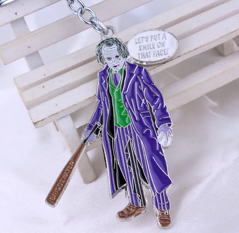 Эмалевый мужской/женский брелок с надписью Let's Put A Smile|joker keychain|keyrings for a womankeychain