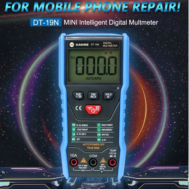 

DT-19N Ammeter High-precision Intelligent Digit A Multimeter Mini-automatic universal Meter for Mobile Phone Repair