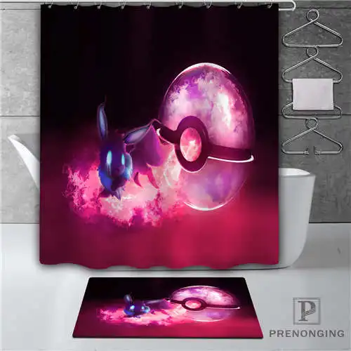 

Custom Pokemon Pikachu (1)Waterproof Shower Curtain Doormat Home Bath Bathroom Polyester Fabric Multi Sizes#18-10-18-(2)-46