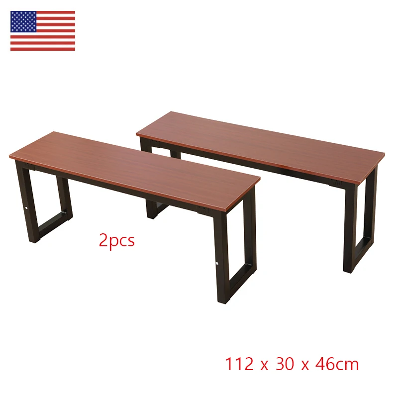 

2pcs Simplistic Iron Frame Dining Benches Fashion Dining Room Furniture
