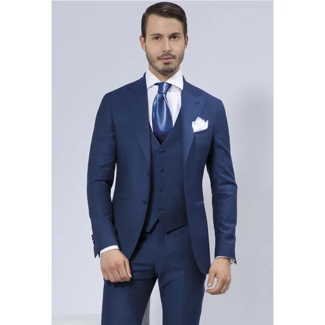 New Top Fashion Smoking Navy Wedding Suits For Men Shawl Lapel New Top Fashion Smoking Navy Wedding Suits For Men Shawl Lapel Groomsmen Tuxedos Mens Slim