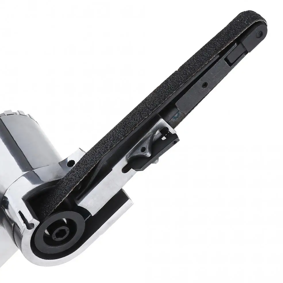 10mm Pneumatic Air Belt Sander (10x330mm) Drawing Machine Polishing Grinding Die-casting Aluminum Tools with 2pcs Sanding Belts