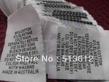 

taffeta woven label Care label wash label