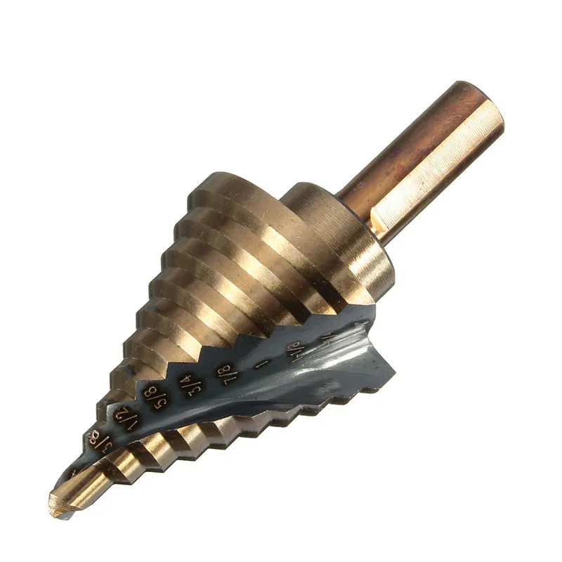 

Best Promotion 1PC 1/4"-1-3/8" Step Drill Bit Cobalt M42 Lifetime Warranty Power Tools Top Quality