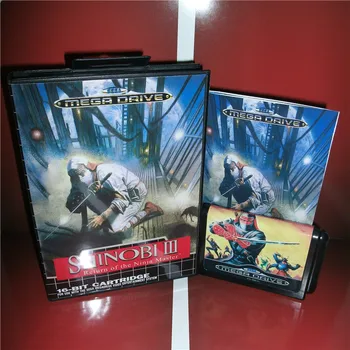 

Shinobi 3 EU Cover with box and manual For Sega Megadrive Genesis Video Game Console 16 bit card