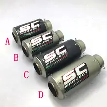 Universal Inlet 51mm 61mm Customised Motorcycle Exhaust Muffler Pipe Stainless Steel Motorbike Muffler Exhaust Pipe