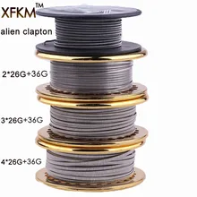 XFKM Hot 5m/roll NEW Fused Clapton for RDA RBA Rebuildable Atomizer Heating Wires Coil Alien Clapton Heating Wire A1 SS316 NI80