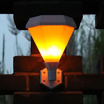 

Thrisdar Outdoor Flickering Flame Solar Wall Lamps Garden Villa Flame Torch Lamps Landscape Fence Solar Wall Stair Porch Light