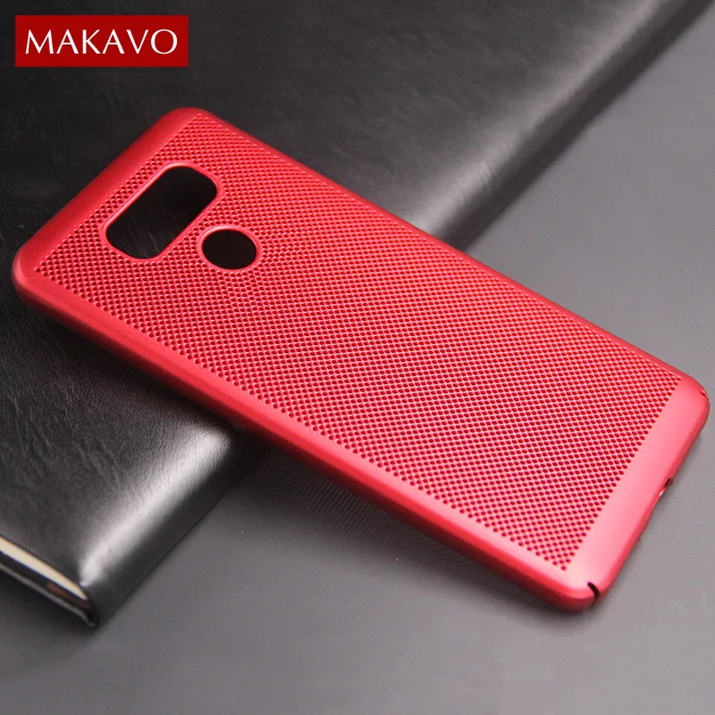 

MAKAVO For LG G6 Case V30 360 Matte Skin Fundas Hard Plastic Housing Slim Hollow Back Cover Phone Cases For LG K10 2017