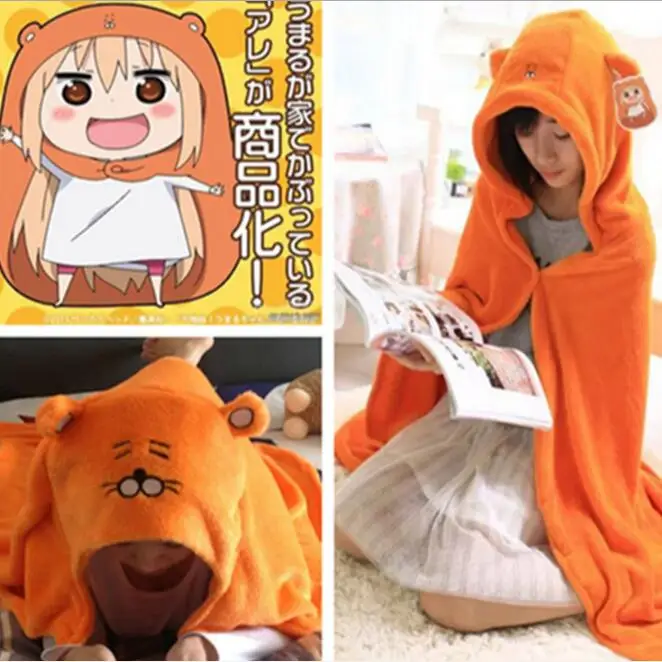 Himouto! Мягкая накидка с капюшоном надписью Umaru|umaru cosplay|cosplay costumeanime cloaks |