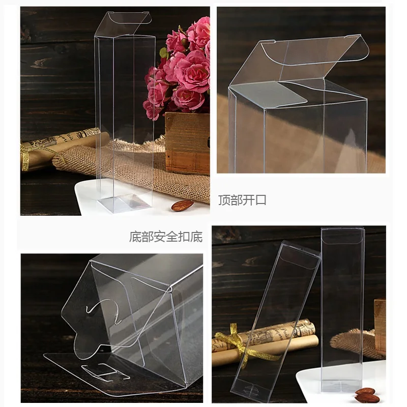 4 4H CM Transparent Waterproof PVC Clear Plastic Packaging Boxes Small Craft Gift Wedding Party Favor Transparent Package Box (6)