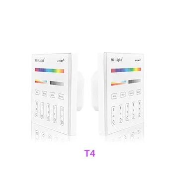 

AC110~240V Mi Light 4-Zone RGB+CCT Smart Panel Remote Controller T4 for All Mi Light RGB/RGBW/RGB+CCT LED Bulb Controller Series
