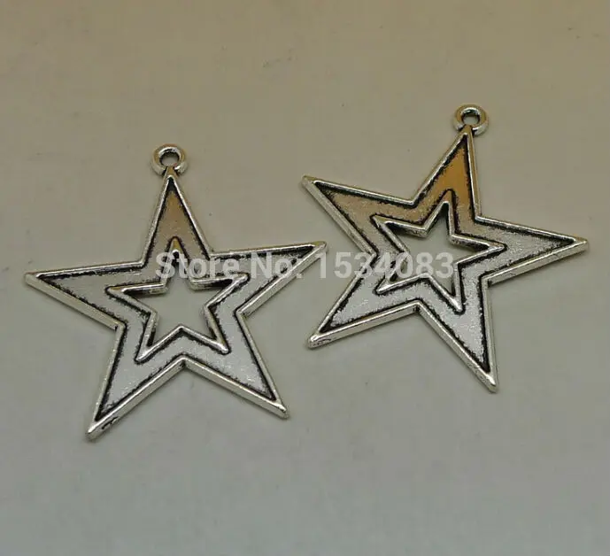 

Free shipping 5pcs 34*32mm army sign militarystar charms pendant diy retro jewelry accessories zinc alloy antique silver