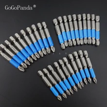 10 шт. Gcr15 Phillips биты шестигранные хвостовые противоскользящие отвертки биты магнитные Одна Головка PH/PZ 50 мм